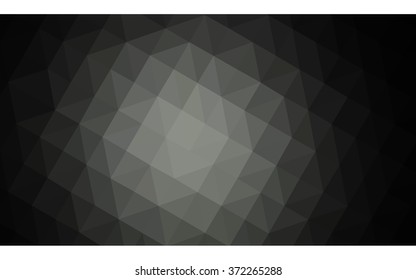 Dark gray polygonal illustration, which consist of triangles. Geometric background in Origami style with gradient. Triangular design for your business.