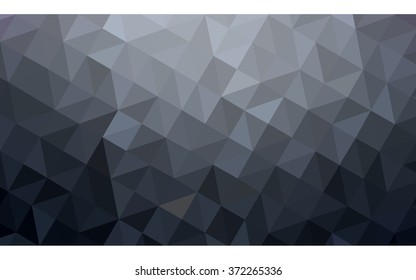Dark gray polygonal illustration, which consist of triangles. Geometric background in Origami style with gradient. Triangular design for your business.
