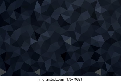 Dark gray polygonal illustration, which consist of triangles. Geometric background in Origami style with gradient. Triangular design for your business.