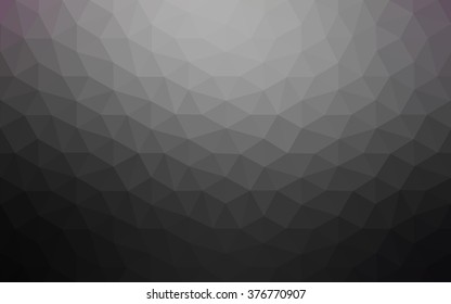 Dark gray polygonal illustration, which consist of triangles. Geometric background in Origami style with gradient. Triangular design for your business.