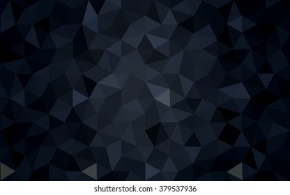 Dark gray polygonal illustration, which consist of triangles. Geometric background in Origami style with gradient. Triangular design for your business.