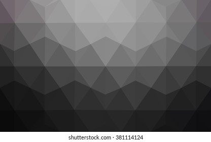 Dark gray polygonal illustration, which consist of triangles. Geometric background in Origami style with gradient. Triangular design for your business.