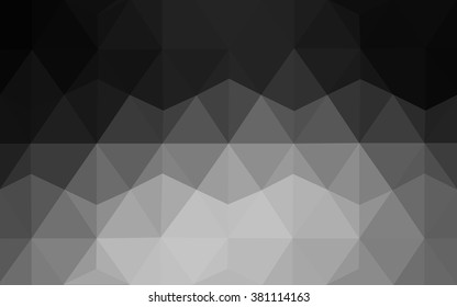 Dark gray polygonal illustration, which consist of triangles. Geometric background in Origami style with gradient. Triangular design for your business.