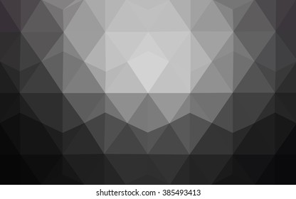 Dark gray polygonal illustration, which consist of triangles. Geometric background in Origami style with gradient. Triangular design for your business.