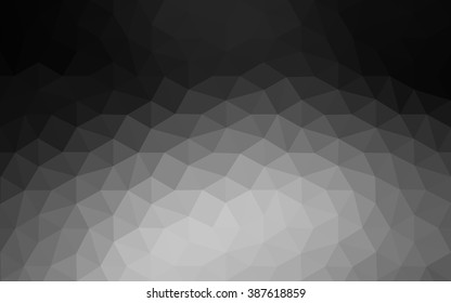 Dark gray polygonal illustration, which consist of triangles. Geometric background in Origami style with gradient. Triangular design for your business.