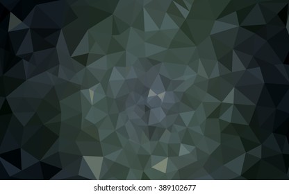 Dark gray polygonal illustration, which consist of triangles. Geometric background in Origami style with gradient. Triangular design for your business.