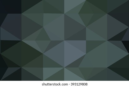Dark gray polygonal illustration, which consist of triangles. Geometric background in Origami style with gradient. Triangular design for your business.