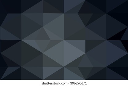 Dark gray polygonal illustration, which consist of triangles. Geometric background in Origami style with gradient. Triangular design for your business.