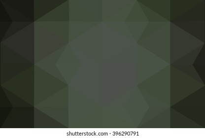 Dark gray polygonal illustration, which consist of triangles. Geometric background in Origami style with gradient. Triangular design for your business.