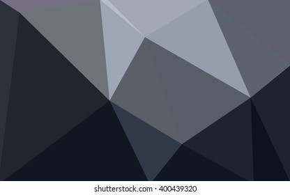 Dark gray polygonal illustration, which consist of triangles. Geometric background in Origami style with gradient. Triangular design for your business.