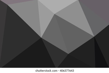Dark gray polygonal illustration, which consist of triangles. Geometric background in Origami style with gradient. Triangular design for your business.