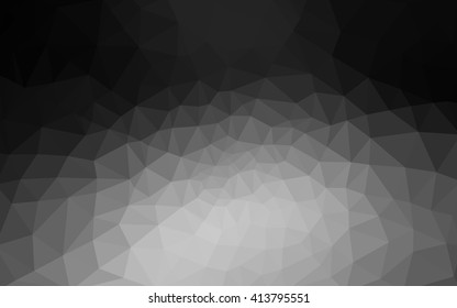 Dark gray polygonal illustration, which consist of triangles. Geometric background in Origami style with gradient. Triangular design for your business.