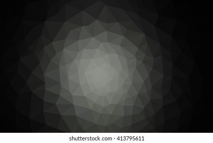 Dark gray polygonal illustration, which consist of triangles. Geometric background in Origami style with gradient. Triangular design for your business.