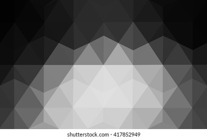Dark gray polygonal illustration, which consist of triangles. Geometric background in Origami style with gradient. Triangular design for your business.