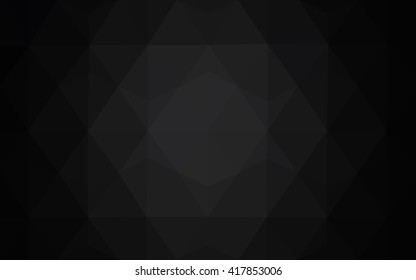 Dark gray polygonal illustration, which consist of triangles. Geometric background in Origami style with gradient. Triangular design for your business.