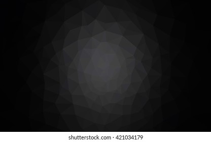 Dark gray polygonal illustration, which consist of triangles. Geometric background in Origami style with gradient. Triangular design for your business.