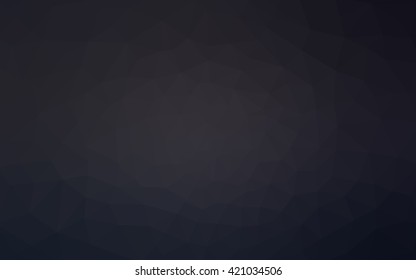 Dark gray polygonal illustration, which consist of triangles. Geometric background in Origami style with gradient. Triangular design for your business.