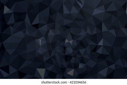 Dark gray polygonal illustration, which consist of triangles. Geometric background in Origami style with gradient. Triangular design for your business.
