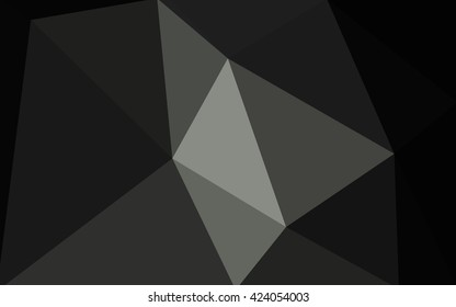 Dark gray polygonal illustration, which consist of triangles. Geometric background in Origami style with gradient. Triangular design for your business.