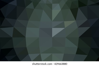 Dark gray polygonal illustration, which consist of triangles. Triangular design for your business. Creative geometric background in Origami style with gradient.