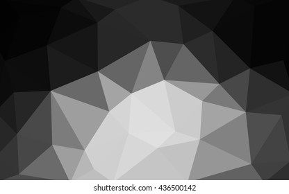 Dark gray polygonal illustration, which consist of triangles. Triangular design for your business. Creative geometric background in Origami style with gradient.