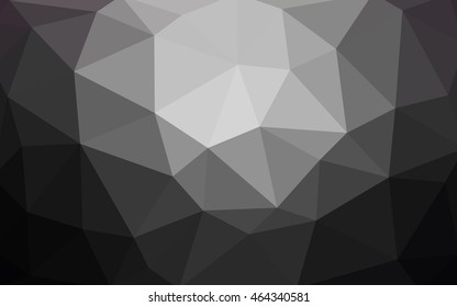 Dark gray polygonal illustration, which consist of triangles. Triangular design for your business. Creative geometric background in Origami style with gradient.
