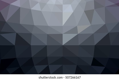 Dark gray polygonal illustration, which consist of triangles. Triangular design for your business. Creative geometric background in Origami style with gradient.