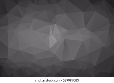 Dark gray polygonal illustration, which consist of triangles. Geometric background