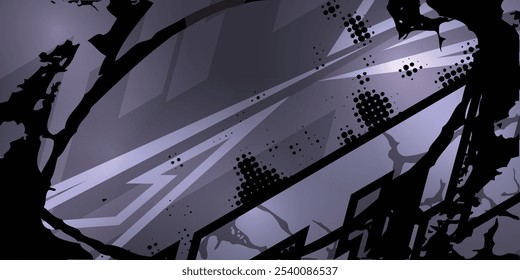 Dunkelgraues Rennwagen Wrap Livery Design, abstrakter Hintergrund, Vektor, eps 10.
