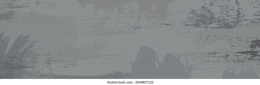 Dark gray realistic old scratched wall - Vector illustration