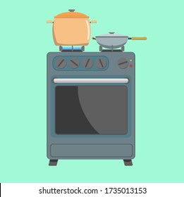 cooking pot on stove clipart