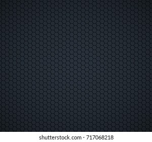 Dark gray technology hexagon honeycomb background. Vector illustration.