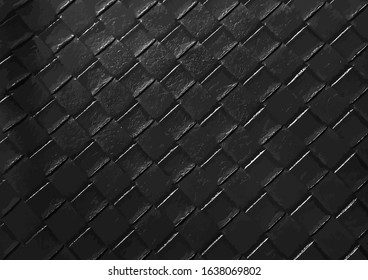 Dark Gray texture of woven leather background