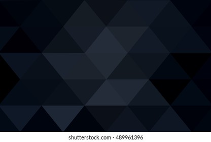 Dark gray triangle mosaic template. Brand-new colored illustration in blurry style with gradient. The polygonal design can be used for your web site.