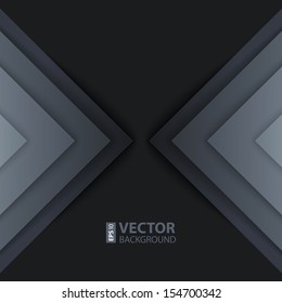 Dark gray triangle shapes abstract background. RGB EPS 10 vector illustration