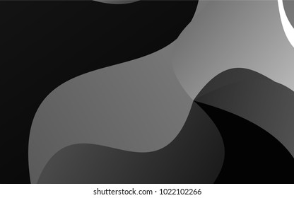 Dark Gray vector abstract blurred template. Glitter abstract illustration with wry lines. Brand-new design for your business.