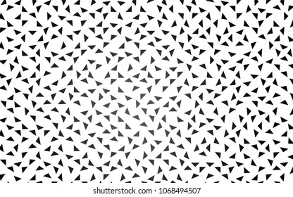 Dark Gray vector abstract colorful background, which consist of triangles. Pattern with colored triangles on white background.