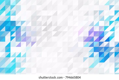 Dark Gray vector abstract colorful background, which consist of triangles. Pattern with colored triangles on white background.
