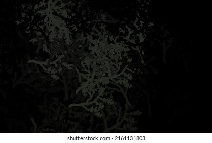 Dark Gray vector abstract design with trees, branches. Illustration with gradient colorful trees. Pattern for wallpapers, coloring books.