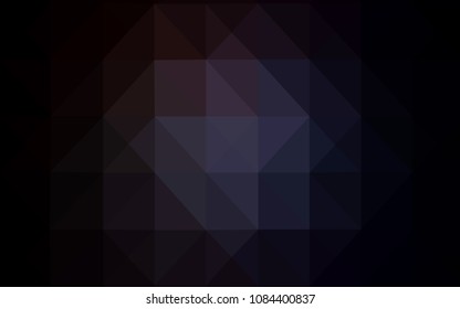 Dark Gray vector abstract mosaic pattern. Elegant bright polygonal illustration with gradient. Triangular pattern for your business design.