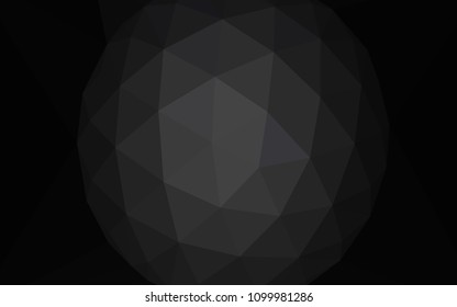 Dark Gray vector abstract mosaic backdrop with a diamond. Shining colorful illustration with triangles. A new texture for your web site.