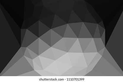 Dark Gray vector abstract mosaic background with a diamond. Polygonal illustration, which consists of triangles. Polygonal design for your web site.