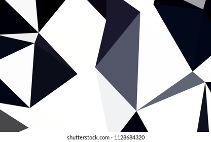 Dark Gray vector abstract mosaic backdrop. Modern abstract illustration with triangles. Best triangular design for your business.
