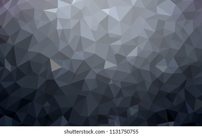Dark Gray vector abstract mosaic background. Glitter abstract illustration with an elegant triangles. New template for your brand book.