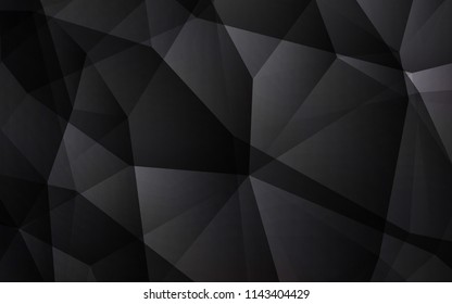 Dark Gray vector abstract mosaic pattern. A completely new color illustration in a polygonal style. A completely new design for your leaflet.