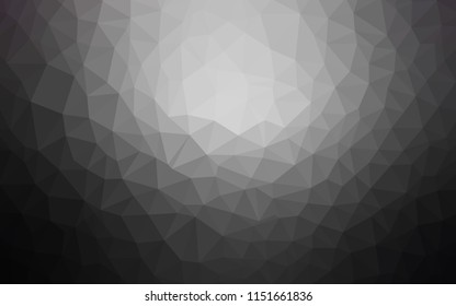 Dark Gray vector abstract mosaic pattern. Polygonal abstract illustration with gradient. Pattern for a brand book's backdrop.