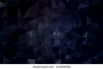 Dark Gray vector abstract mosaic pattern. Glitter abstract illustration with an elegant triangles. Completely new template for your banner.