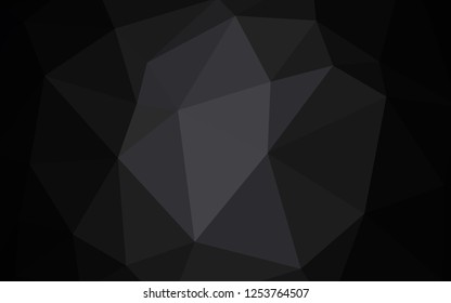 Dark Gray vector abstract mosaic pattern. Colorful illustration in polygonal style with gradient. A completely new design for your leaflet.