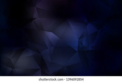 Dark Gray vector abstract mosaic pattern. Shining colorful illustration with triangles. Best triangular design for your business.