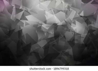 Fondo de mosaico abstracto vector gris oscuro. Una ilustración de color completamente nueva en un estilo poligonal. Patrón para el fondo de un libro de marca.